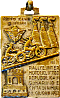 Rimini motorcycle rally badge from Jean-Francois Helias