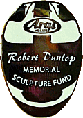 Robert Dunlop Memorial motorcycle race badge from Jean-Francois Helias