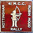 Robin Hood motorcycle rally badge from Jan Heiland