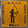 Robin Hood motorcycle rally badge from Paul Mullis