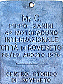 Rovereto motorcycle rally badge from Jean-Francois Helias