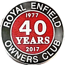 Royal Enfield OC motorcycle club badge from Jean-Francois Helias