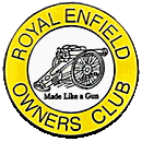 Royal Enfield OC motorcycle club badge from Patrick Servanton