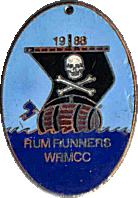 Rum Runners motorcycle rally badge from Russ Shand