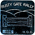 Rusty Gate  motorcycle rally badge from Jean-Francois Helias
