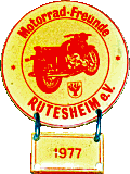 Rutesheim motorcycle rally badge from Jean-Francois Helias
