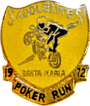 Saddlelites Poker Run motorcycle run badge from Jean-Francois Helias