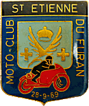 Saint Etienne motorcycle rally badge from Philippe Lorigne