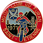 Saint Etienne motorcycle rally badge from Patrick Servanton