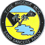 Sand Dancers motorcycle rally badge from Russ Shand