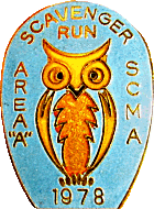 Scavenger motorcycle run badge from Jean-Francois Helias