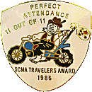 SCMA Travelers Award motorcycle run badge from Jean-Francois Helias