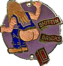 Shittin Bricks motorcycle rally badge from Phil Drackley
