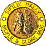 Sifilix motorcycle rally badge from Phil Drackley
