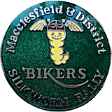 Silkworm motorcycle rally badge from Jean-Francois Helias