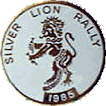 Silver Lion motorcycle rally badge from Lone Wolf