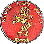 Silver Lion motorcycle rally badge
