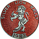 Silver Lion motorcycle rally badge from Jean-Francois Helias