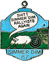 Simmer Dim motorcycle rally badge from Lone Wolf