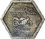 Simmer Dim motorcycle rally badge from Jean-Francois Helias