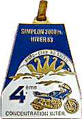 Simplon Hiver motorcycle rally badge from Jean-Francois Helias