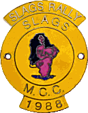 Slags motorcycle rally badge from Jean-Francois Helias