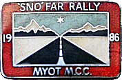 Sno Far motorcycle rally badge from Jean-Francois Helias