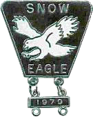 Snow Eagle motorcycle rally badge from Ted Trett