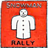 Snowman  motorcycle rally badge from Johnny Croxson