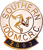 Southern 100 motorcycle race badge from Jean-Francois Helias