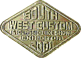 South West Custom & Classic motorcycle show badge from Jean-Francois Helias