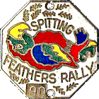 Spitting Feathers motorcycle rally badge from Phil Drackley