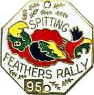 Spitting Feathers motorcycle rally badge from Ted Trett