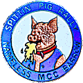 Spittin Pig motorcycle rally badge from Jean-Francois Helias