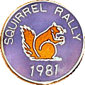 Squirrel motorcycle rally badge