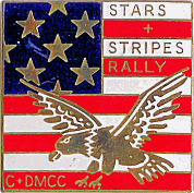 Stars And Stripes motorcycle rally badge from Mike Hull