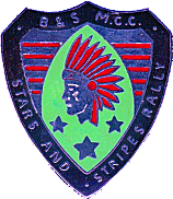 Stars And Stripes motorcycle rally badge from Lone Wolf
