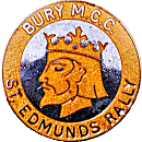 St Edmunds motorcycle rally badge from Jean-Francois Helias