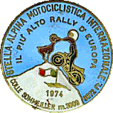 Stella Alpina motorcycle rally badge from Les Hobbs