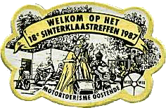 Sinterklaas motorcycle rally badge from Ted Trett