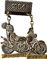 Stormriders motorcycle rally badge from Jean-Francois Helias