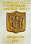 Sunbeam motorcycle rally badge from Jean-Francois Helias