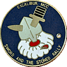 Sword And The Stoned motorcycle rally badge