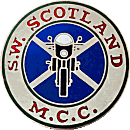 SW Scotland MCC motorcycle club badge from Jean-Francois Helias