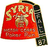 Syria Poker Run motorcycle run badge from Jean-Francois Helias