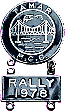 Tamar motorcycle rally badge from Jean-Francois Helias