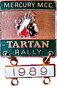 Tartan motorcycle rally badge from Jean-Francois Helias