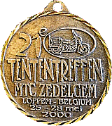 Tenten (BE) motorcycle rally badge from Jean-Francois Helias