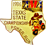 Texas State Poker Run motorcycle run badge from Jean-Francois Helias