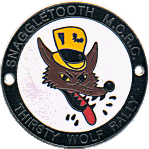 Thirsty Wolf motorcycle rally badge from Dave Cooper